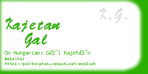 kajetan gal business card